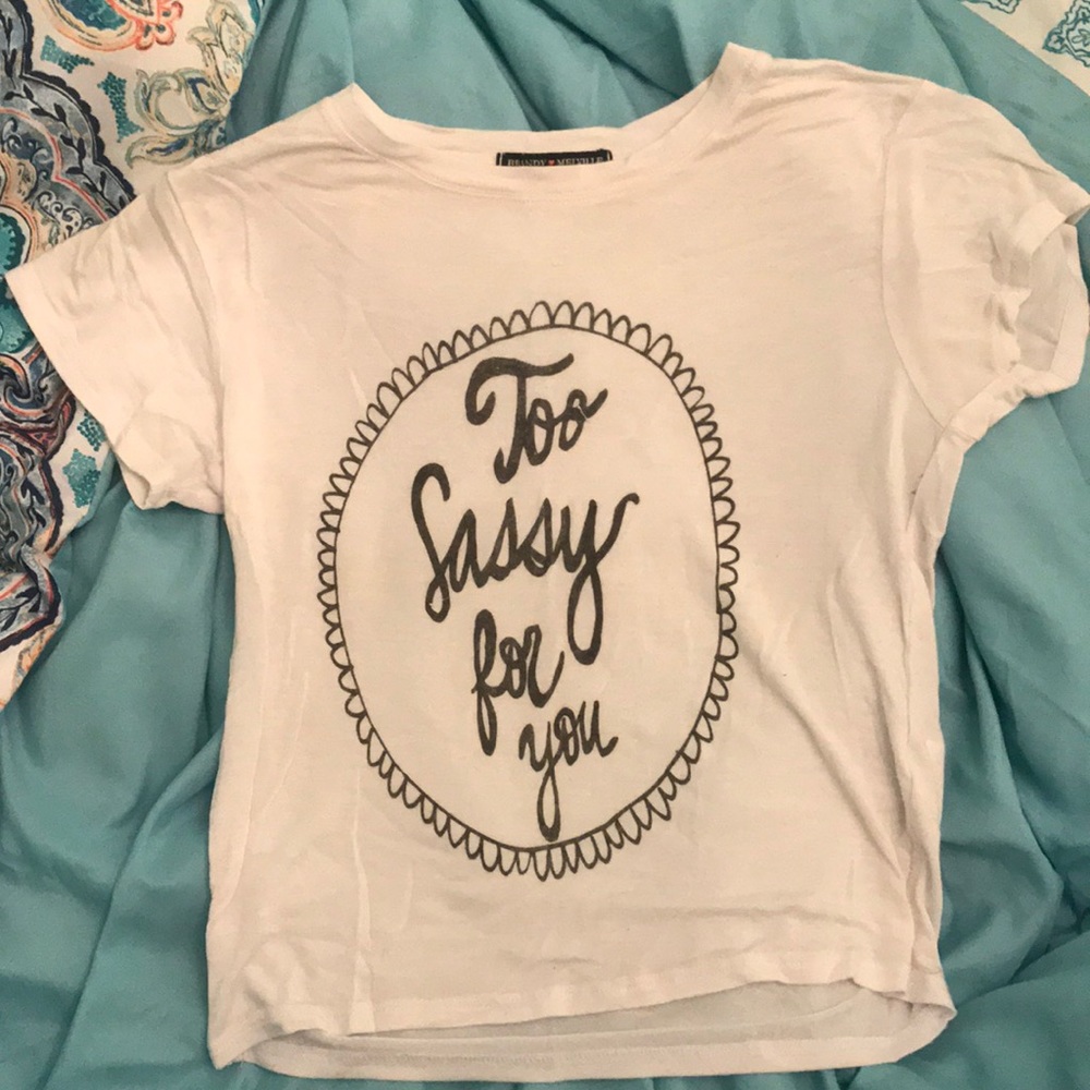 Brandy Melville Too Sassy For You Crop Top